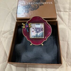 Jay Strongwater Burgundy Frame with Jewel Dragonfly